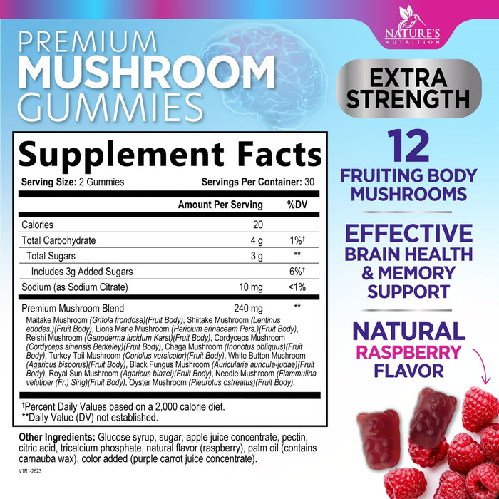 Mushroom Complex Gummies 12-in-1 - 60 Gummies