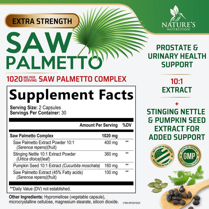 Saw Palmetto 1000 mg - 60 Capsules