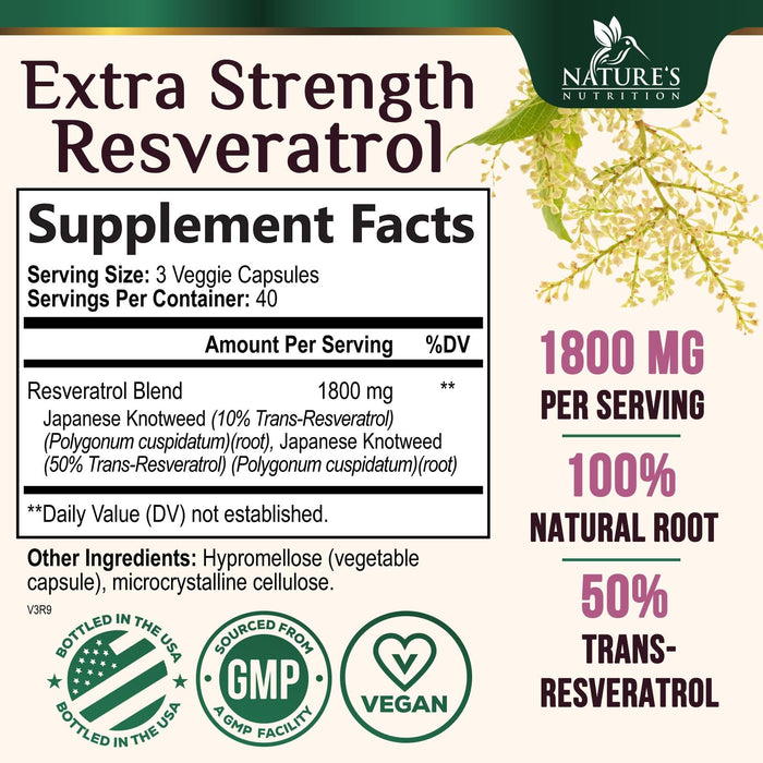 Resveratrol 1800 mg - 120 Capsules