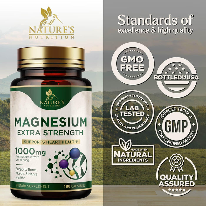 Magnesium 1000 mg - 180 Capsules