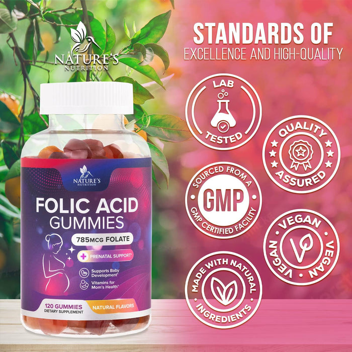 Folic Acid 785 mcg - 120 Gummies