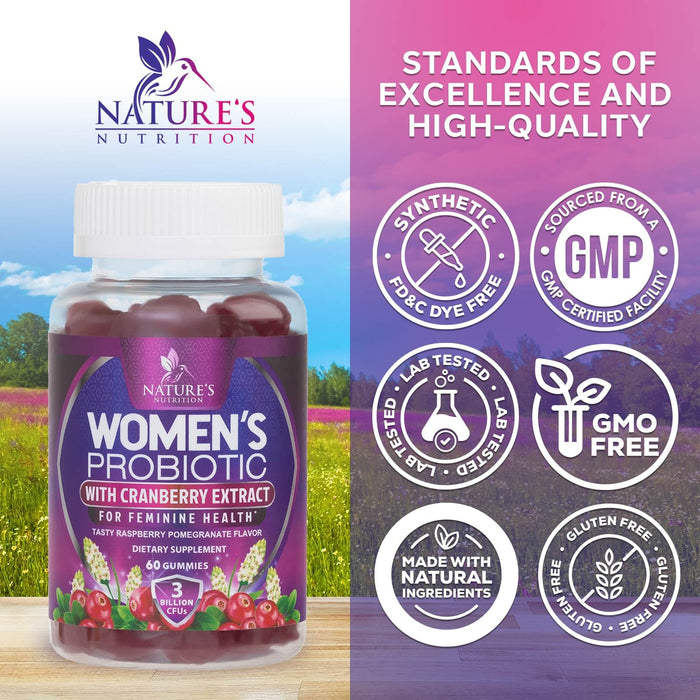 Women's Probiotic + Cranberry 3 Billion CFU - 60 Gummies