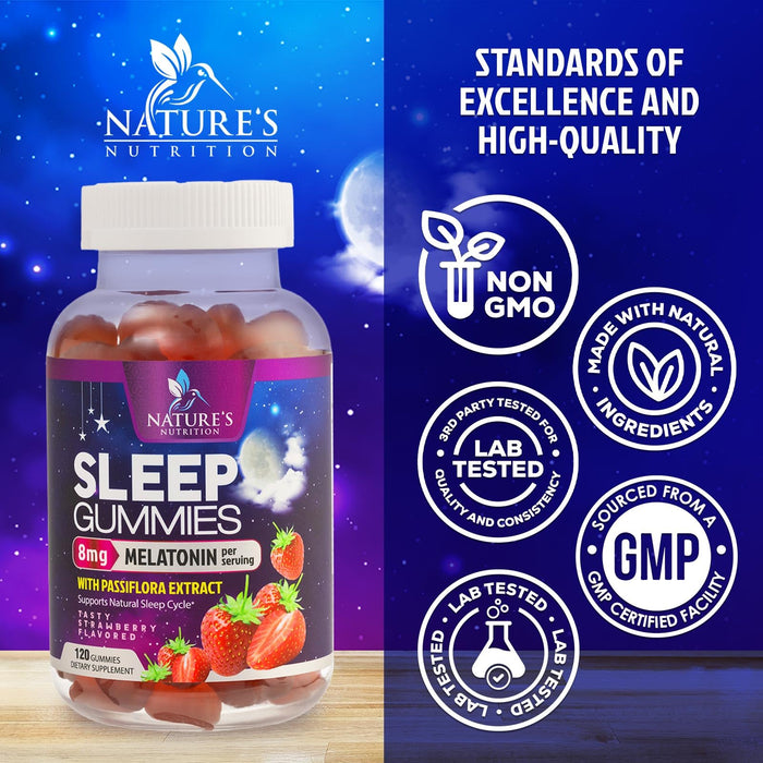 Melatonin Sleep Gummies 8 mg - 120 Gummies