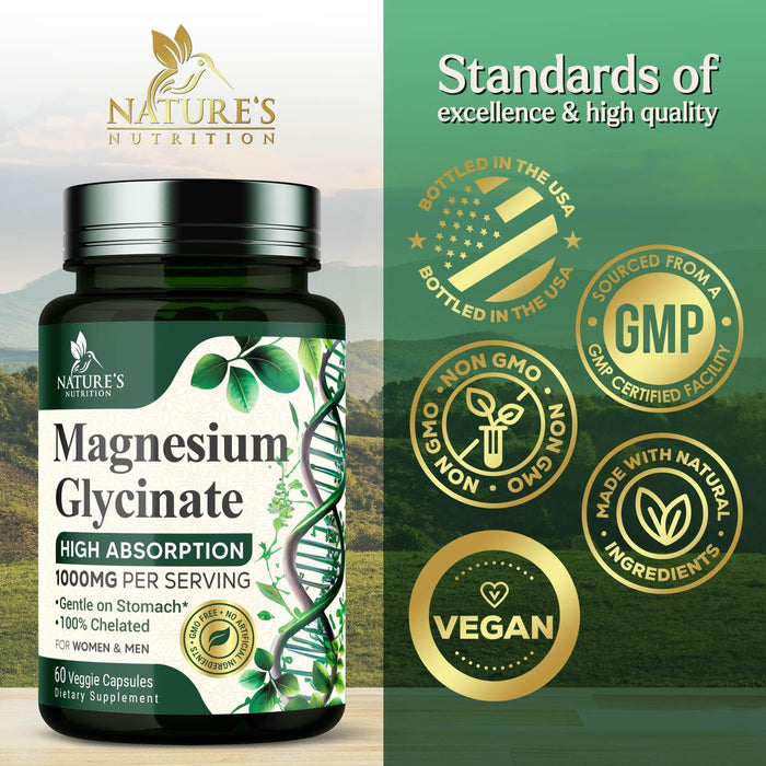 Magnesium Glycinate 1000 mg - 60 Capsules