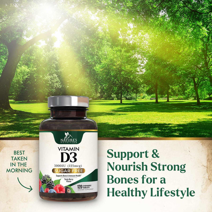 Vitamin D3 5000 IU - 120 Chewable Tablets