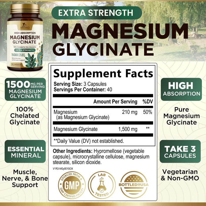 Magnesium Glycinate 250 mg - 120 Count