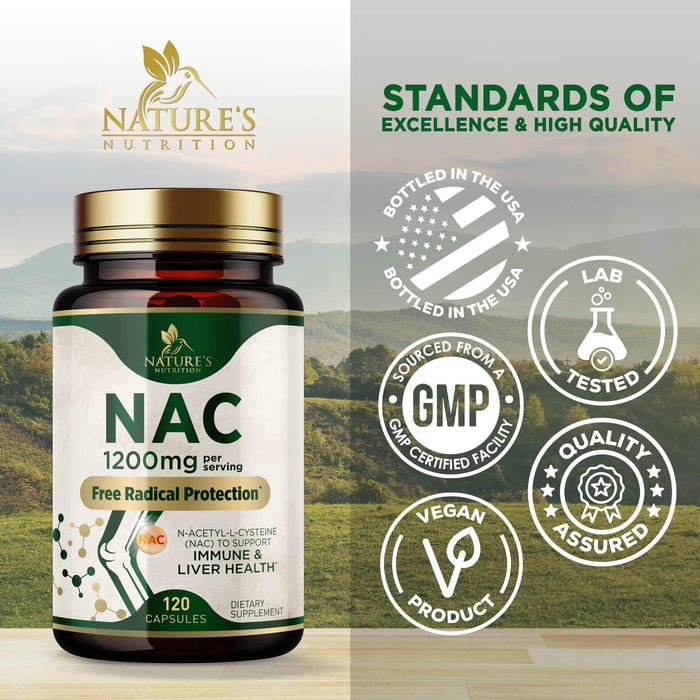 NAC (N-Acetyl Cysteine) 1200 mg - 120 Capsules