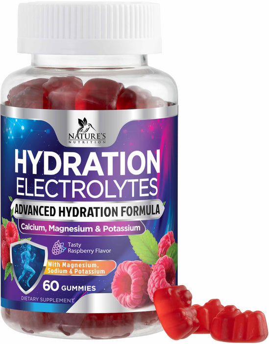 Electrolyte Gummies - Raspberry, 60 Gummies