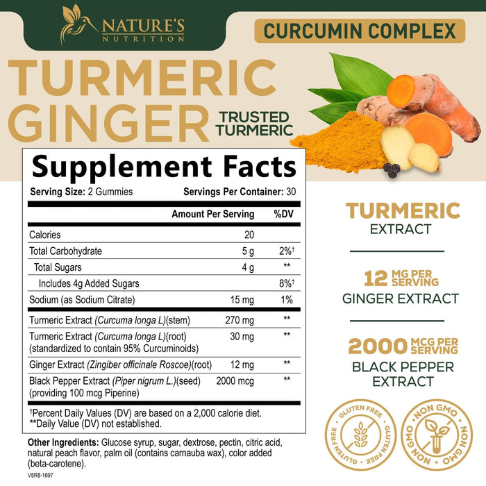 Turmeric Curcumin Gummies - 60 Gummies
