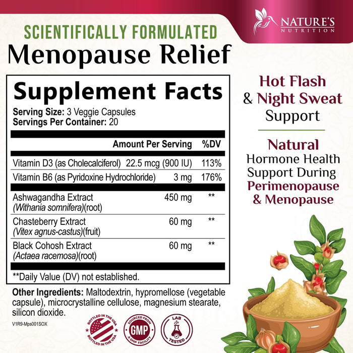 Menopause Support with Black Cohosh - 60 Capsules
