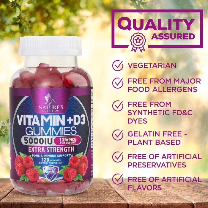 Vitamin D3 5000 IU - 120 Gummies