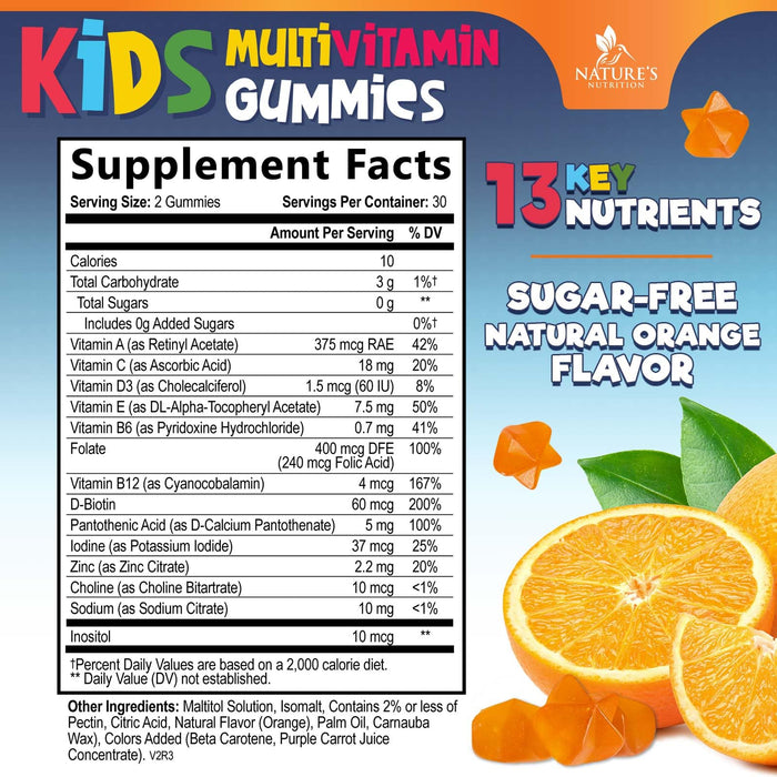 Kids' Multivitamin - Orange, 60 Gummies