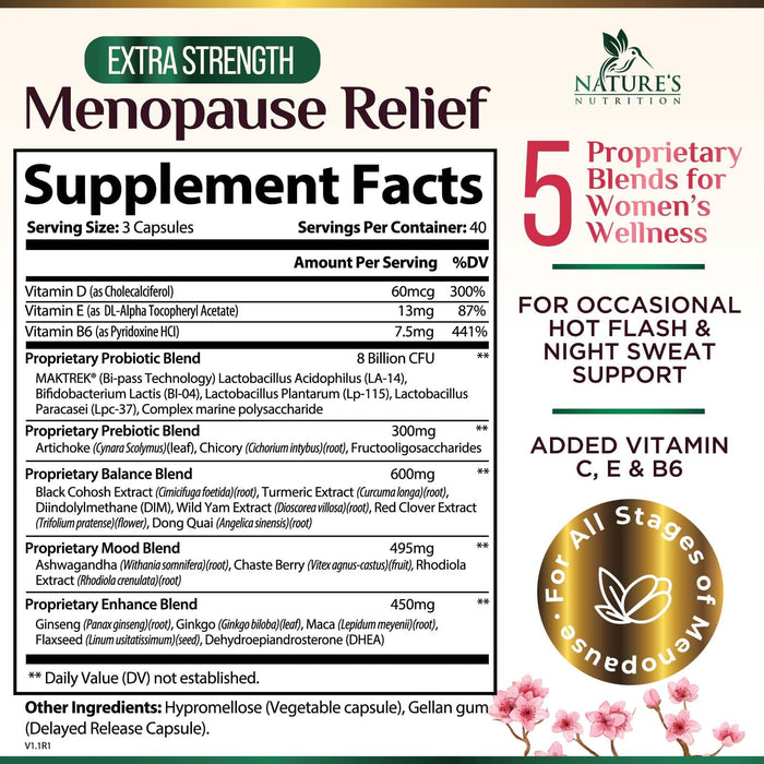 Menopause Support with Black Cohosh - 120 Capsules