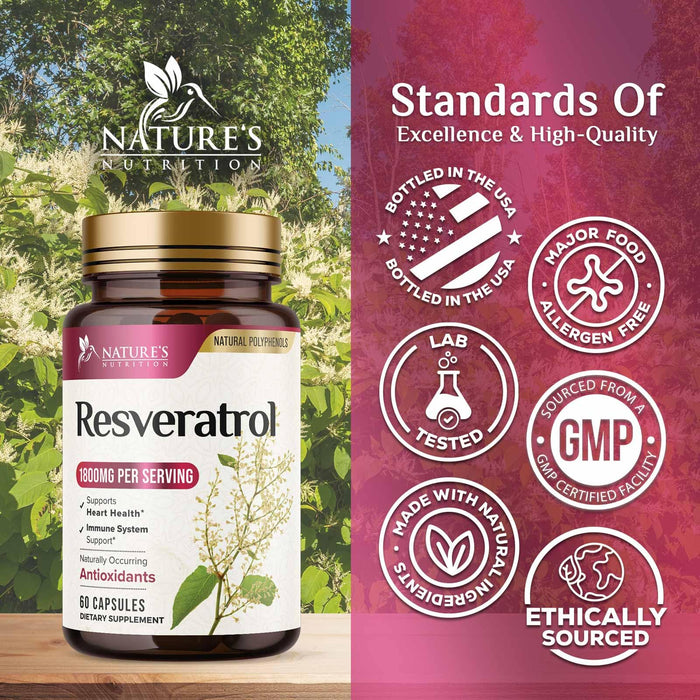 Resveratrol 1800 mg - 60 Capsules