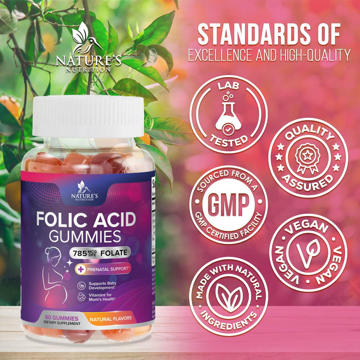Folic Acid 785 mcg - 60 Gummies