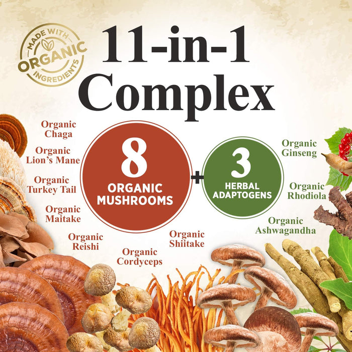 Mushroom Complex Powder 11-in-1 - 60 Servings
