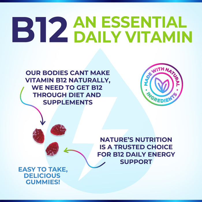 B-12 Vitamin Energy Gummies - 4500mcg Extra Strength B12 Gummy Chewables for Energy Metabolism & Immune Support - Dietary Supplement for Women, Men, & Kids - Non-GMO, Vegan, Berry Flavor - 120 Count