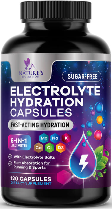 Daily Electrolyte Replenisher Tablets - 9 Essential Electrolytes and Minerals for Hydration Supplement, Salt Tablet for Runners, Vegan, Sugar-Free, Keto-Friendly, Non-GMO - 120 Tablets (120 Servings)